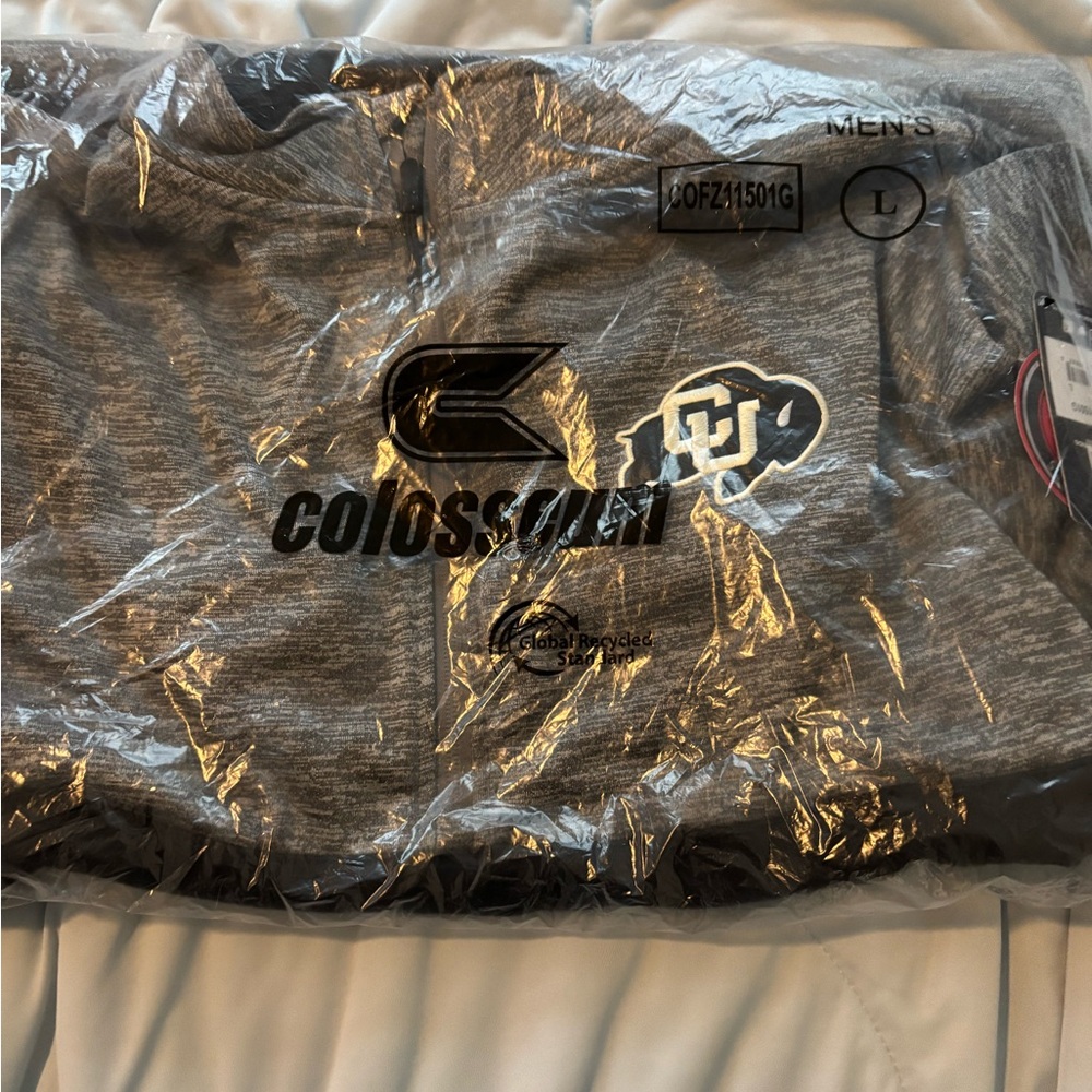 Colorado Buffaloes quarter zip fleece Colosseum Gray Men's Shirt